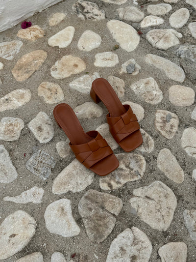 Janina højhældede sandaler brun