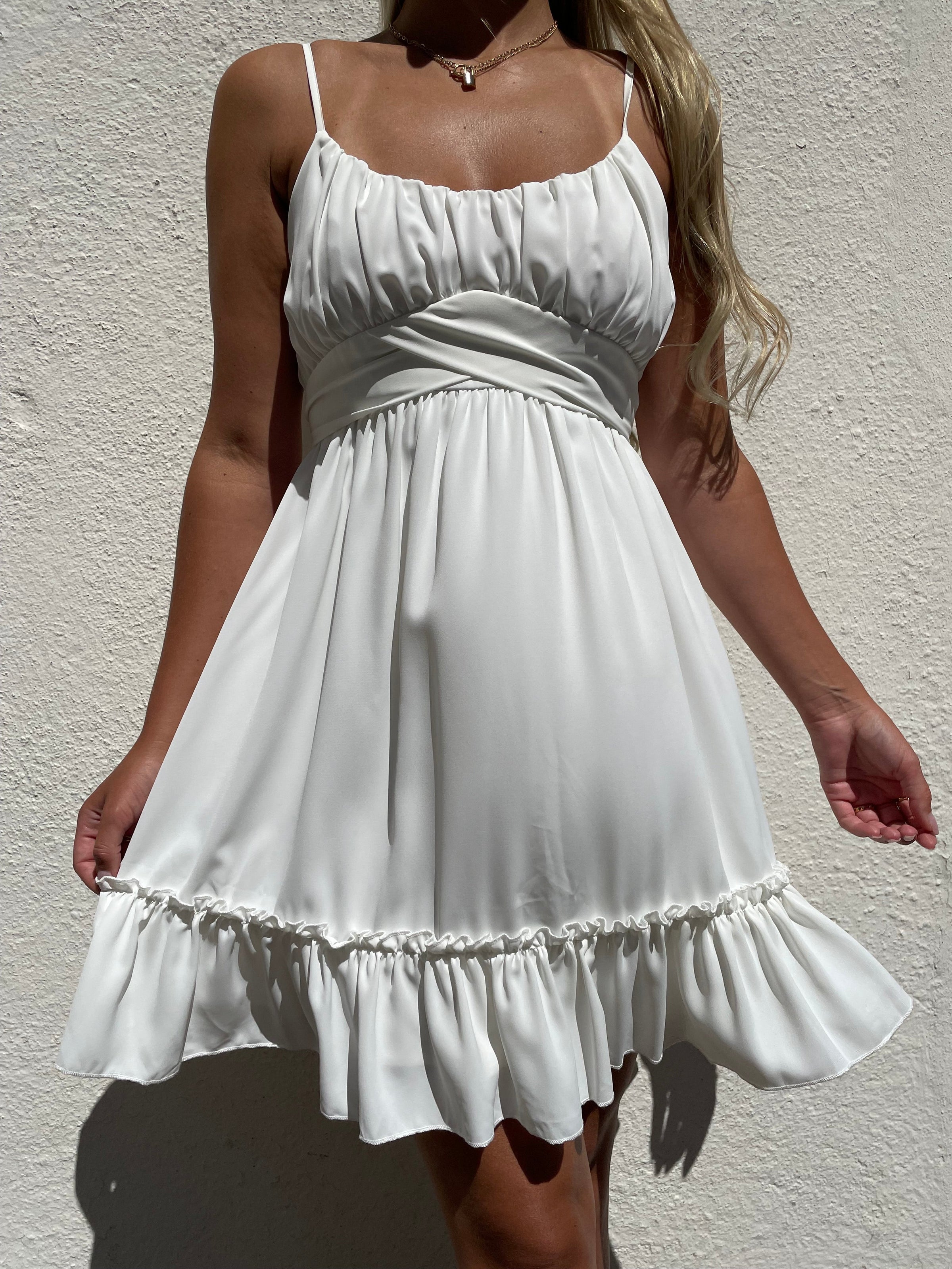 Shop hvide kjoler online l Frank Hurtig levering