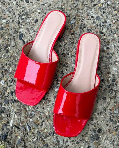 Sophia højhælede sandaler rød