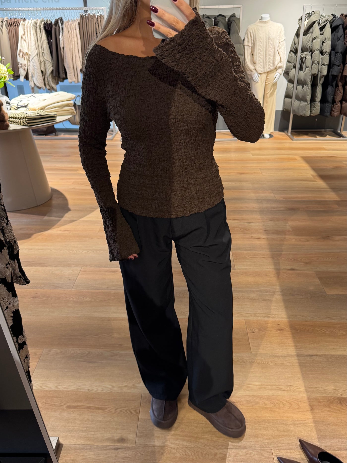 Blair bluse mørkebrun