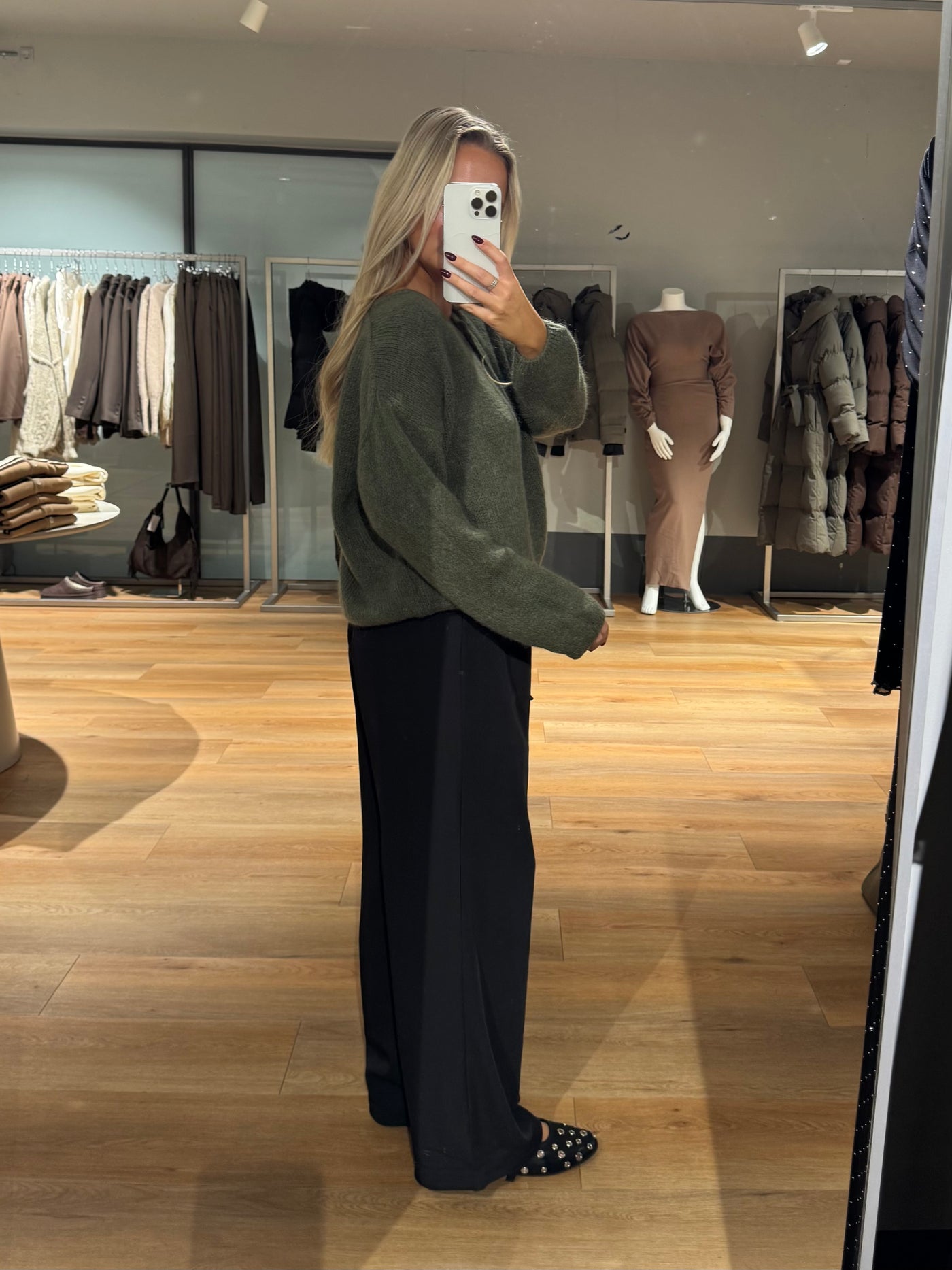 Victoria cardigan olivengrøn FORUDBESTILLING