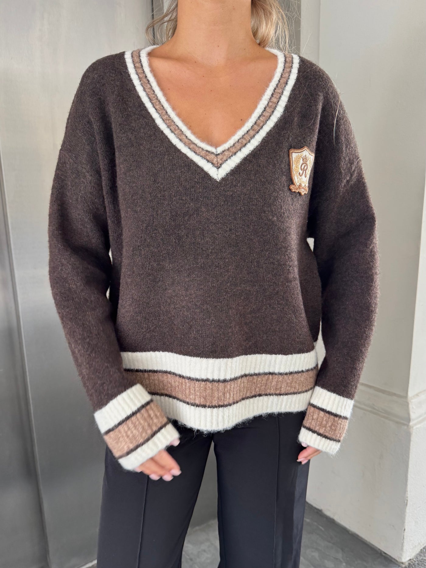 Chloe strik mørkebrun