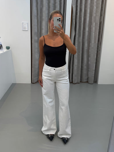 Laura jeans regulær hvid