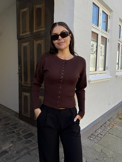 Sabrina cardigan mørkebrun