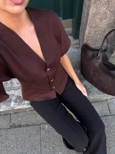 Hannah bluse mørkebrun