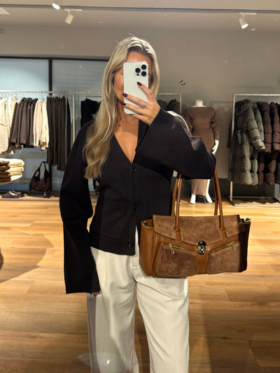 Jennifer cardigan mørkebrun FORUDBESTILLING