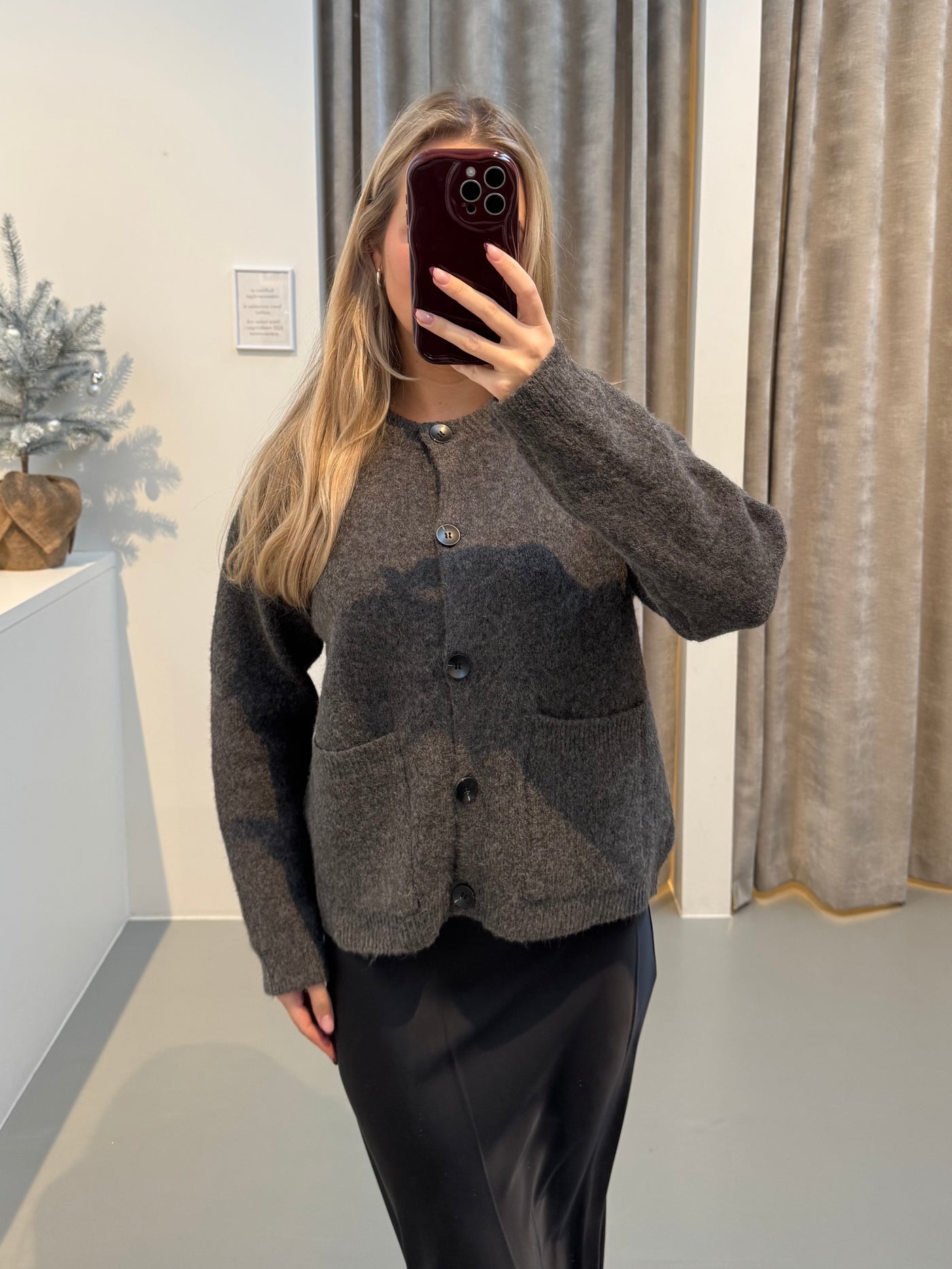 Sille cardigan mørkebrun