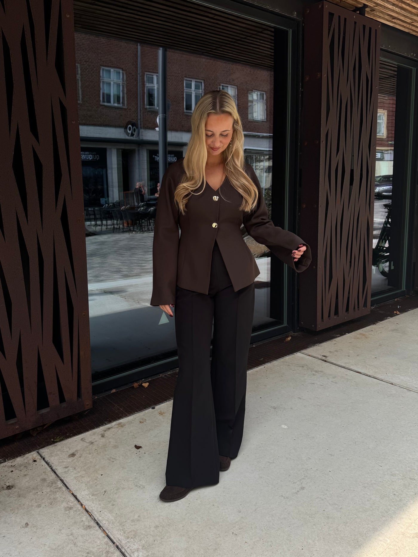 Mia blazer mørkebrun