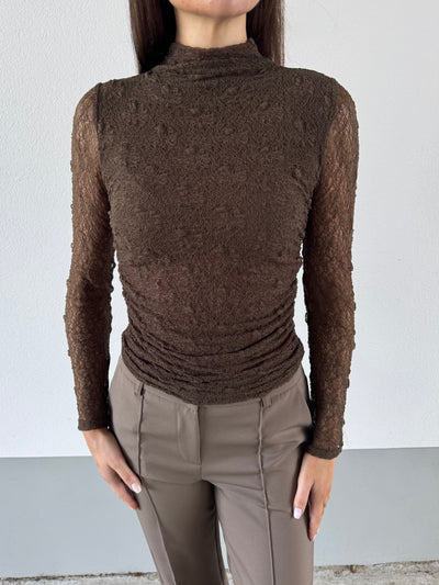 Amira bluse mørkebrun