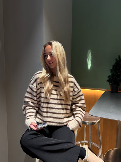 Selina striktrøje stribet