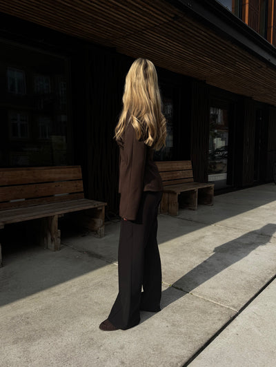 Mia blazer mørkebrun