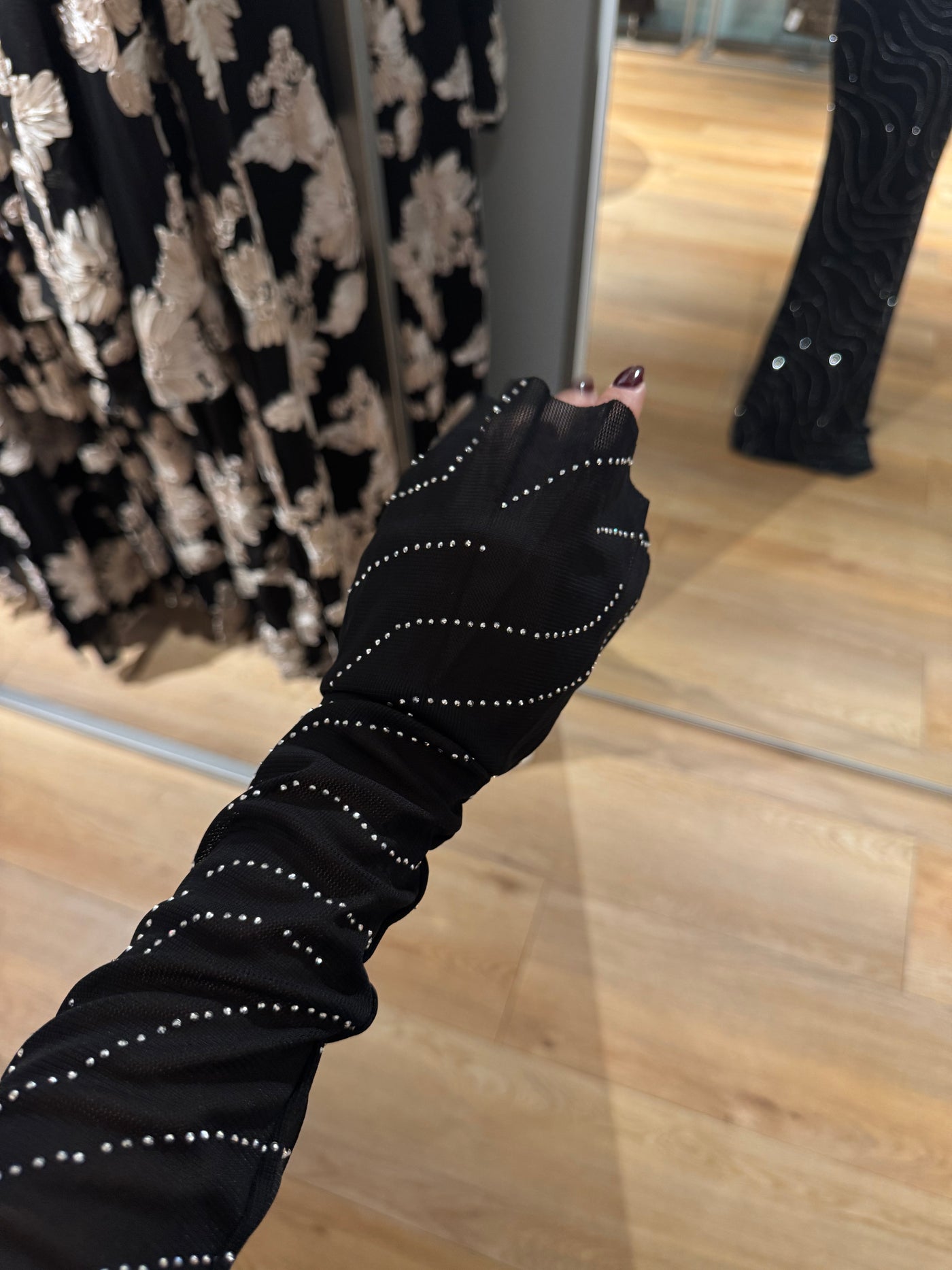 Nicole glitter kjole sort FORUDBESTILLING
