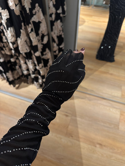 Nicole glitter kjole sort FORUDBESTILLING