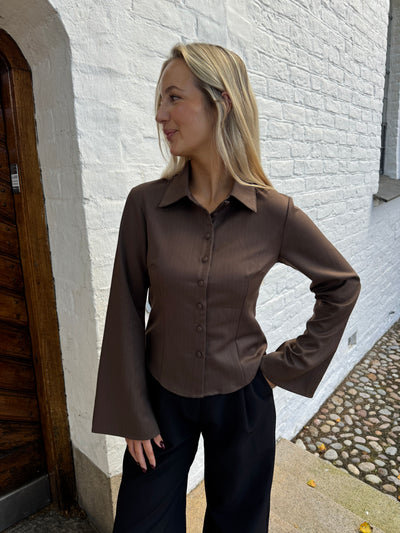 Celine skjorte mørkebrun
