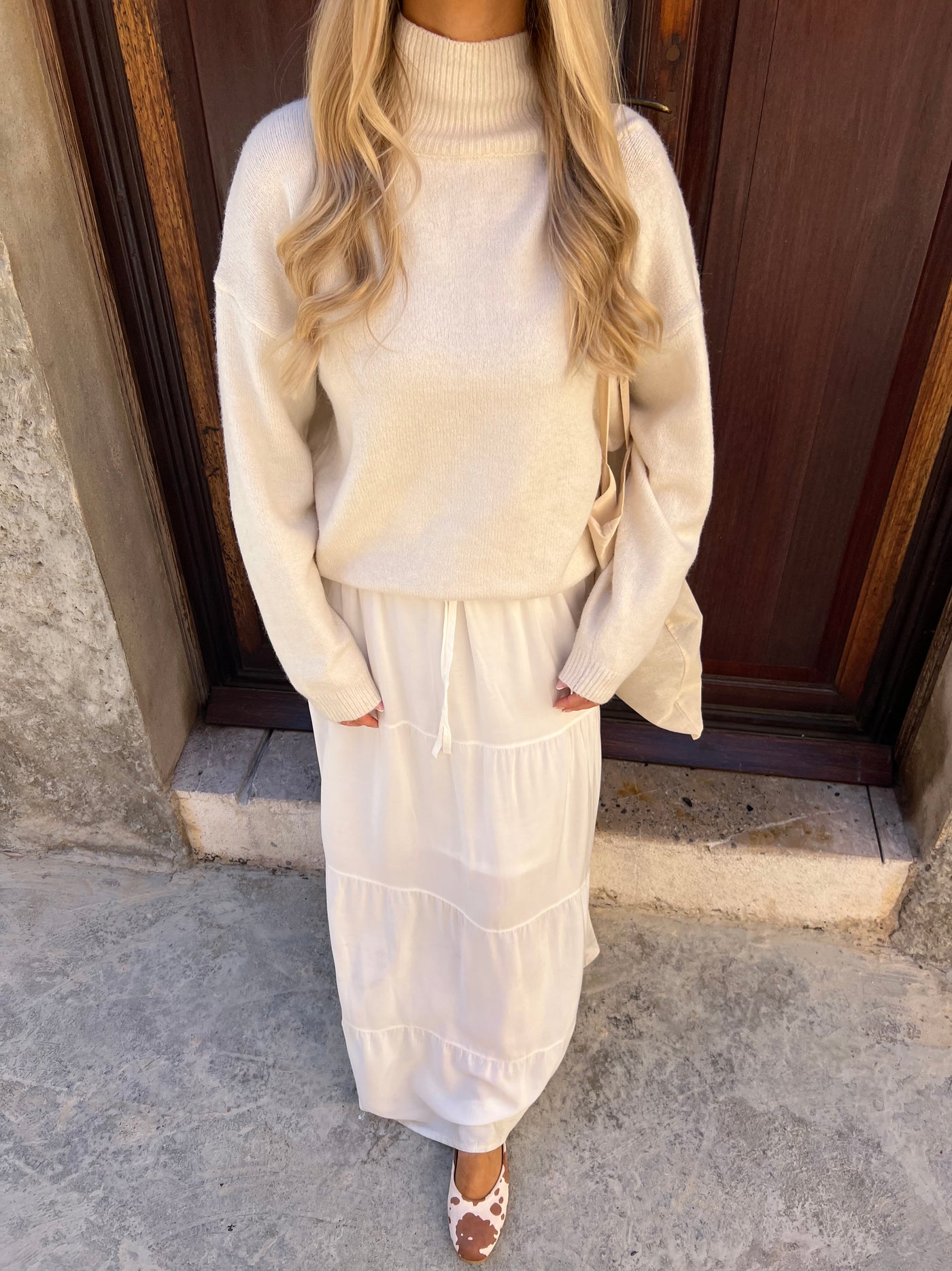 Michelle striktrøje beige