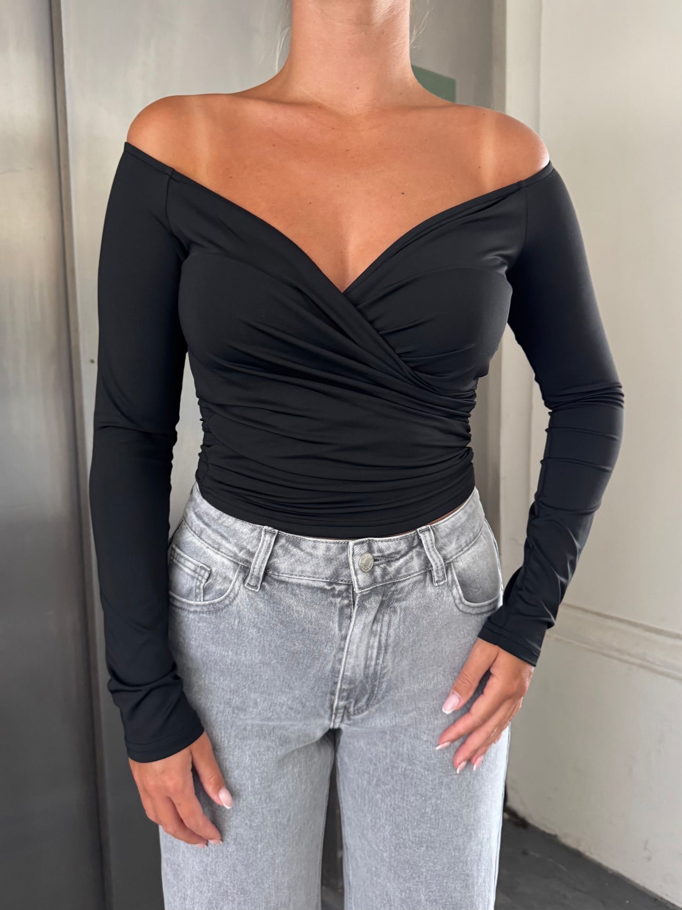 Freya jeans straight Lysegrå