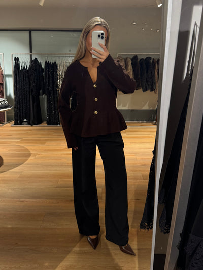 Serena bluse mørkebrun