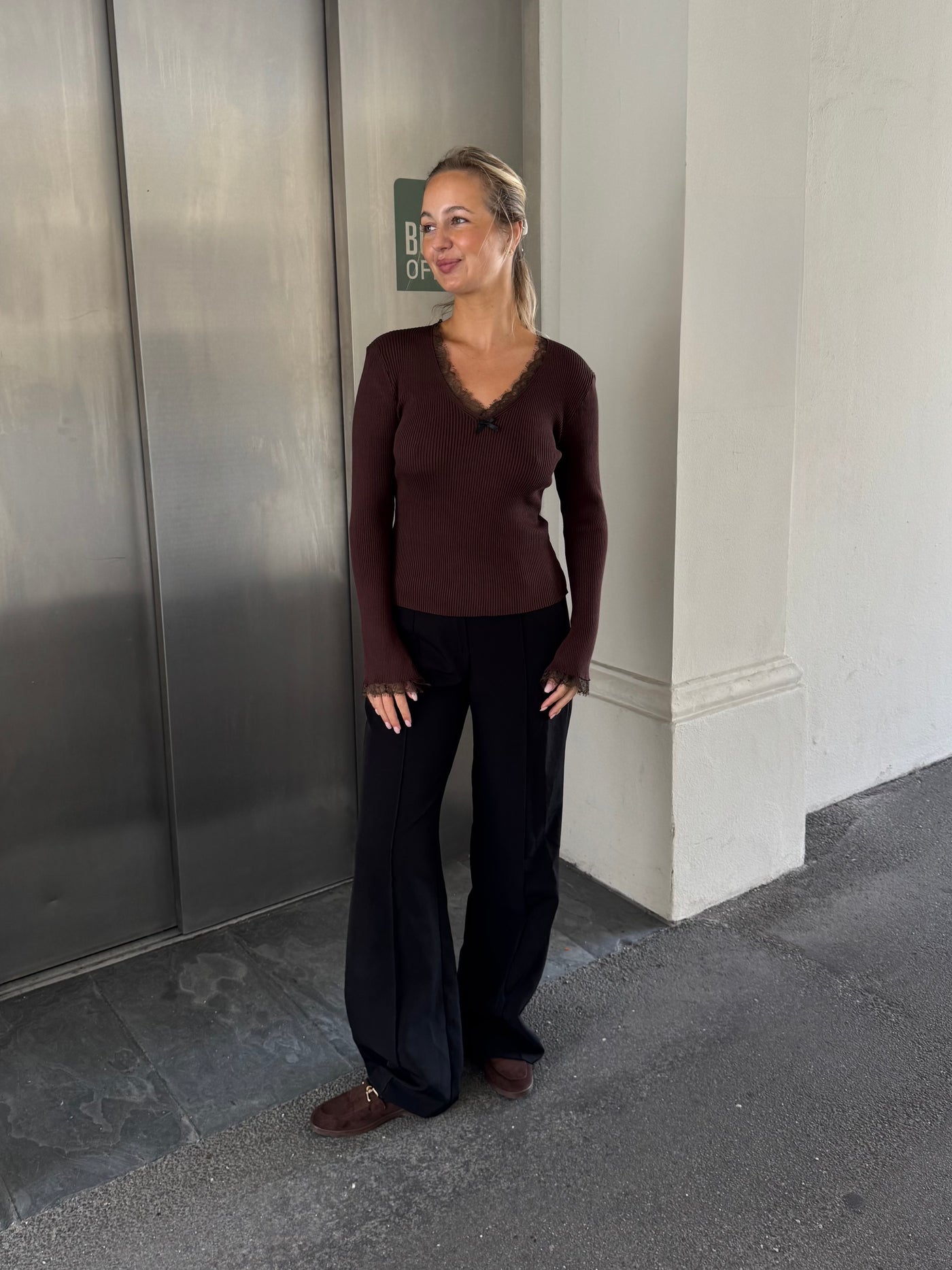 Natalie bluse mørkebrun