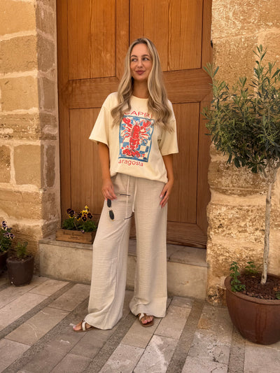 Alisia oversized t-shirt beige
