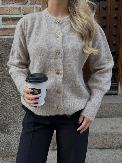 Hannah striktrøje lysebrun