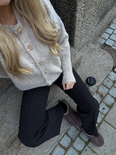 Hannah striktrøje lysebrun