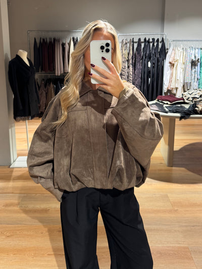 Anna bomberjakke lysebrun