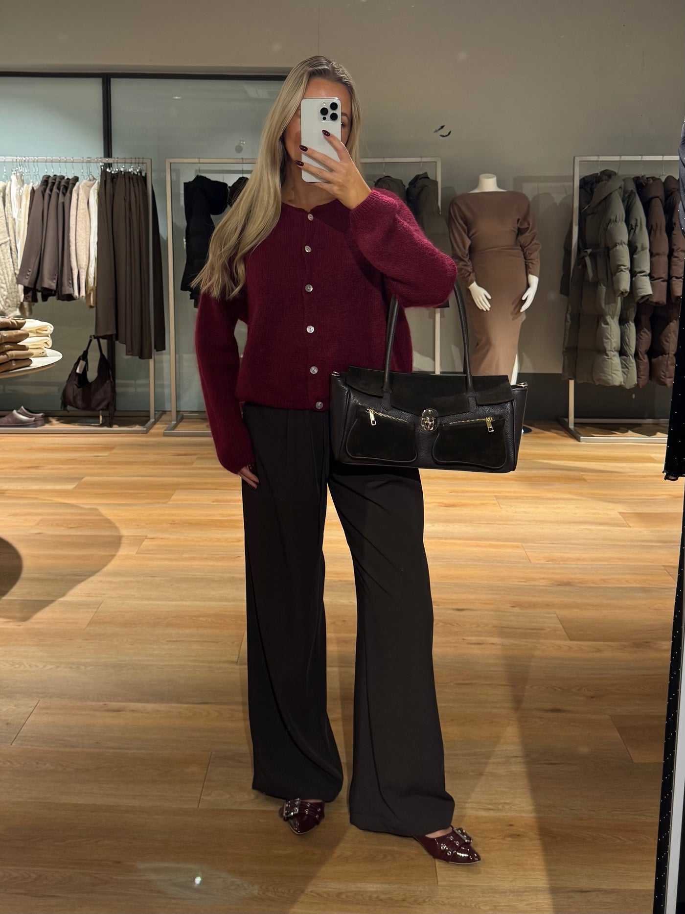 Victoria cardigan bordeaux FORUDBESTILLING