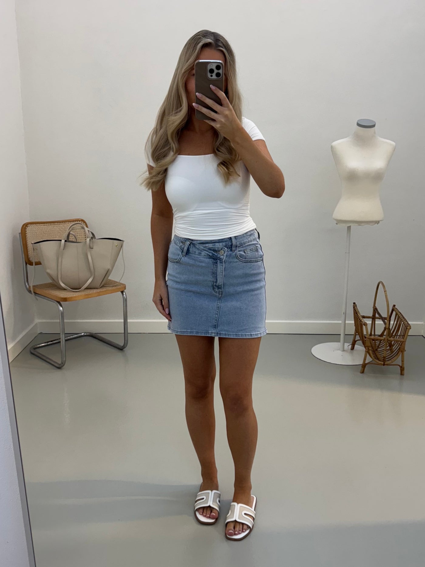 Cecilie nederdel blå