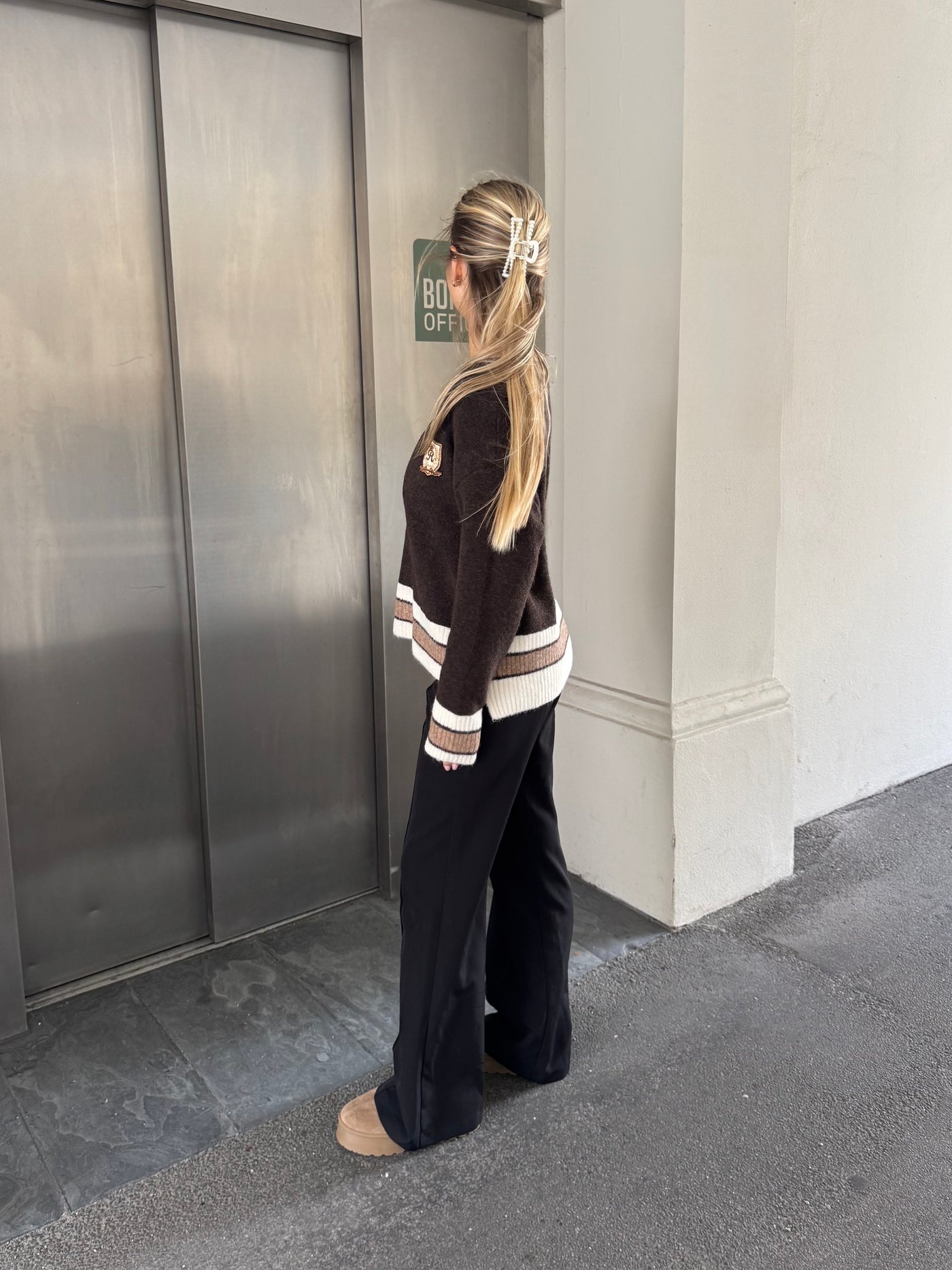 Chloe strik mørkebrun