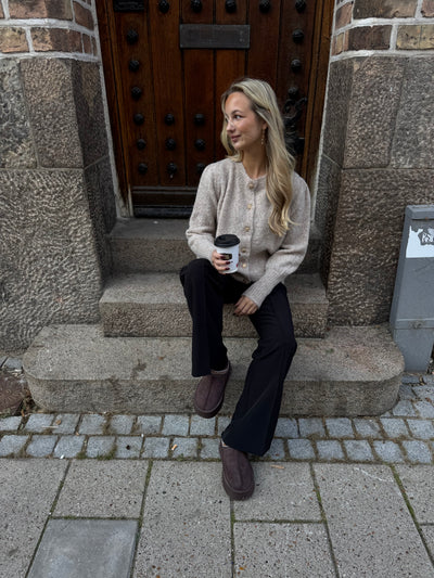 Hannah striktrøje lysebrun