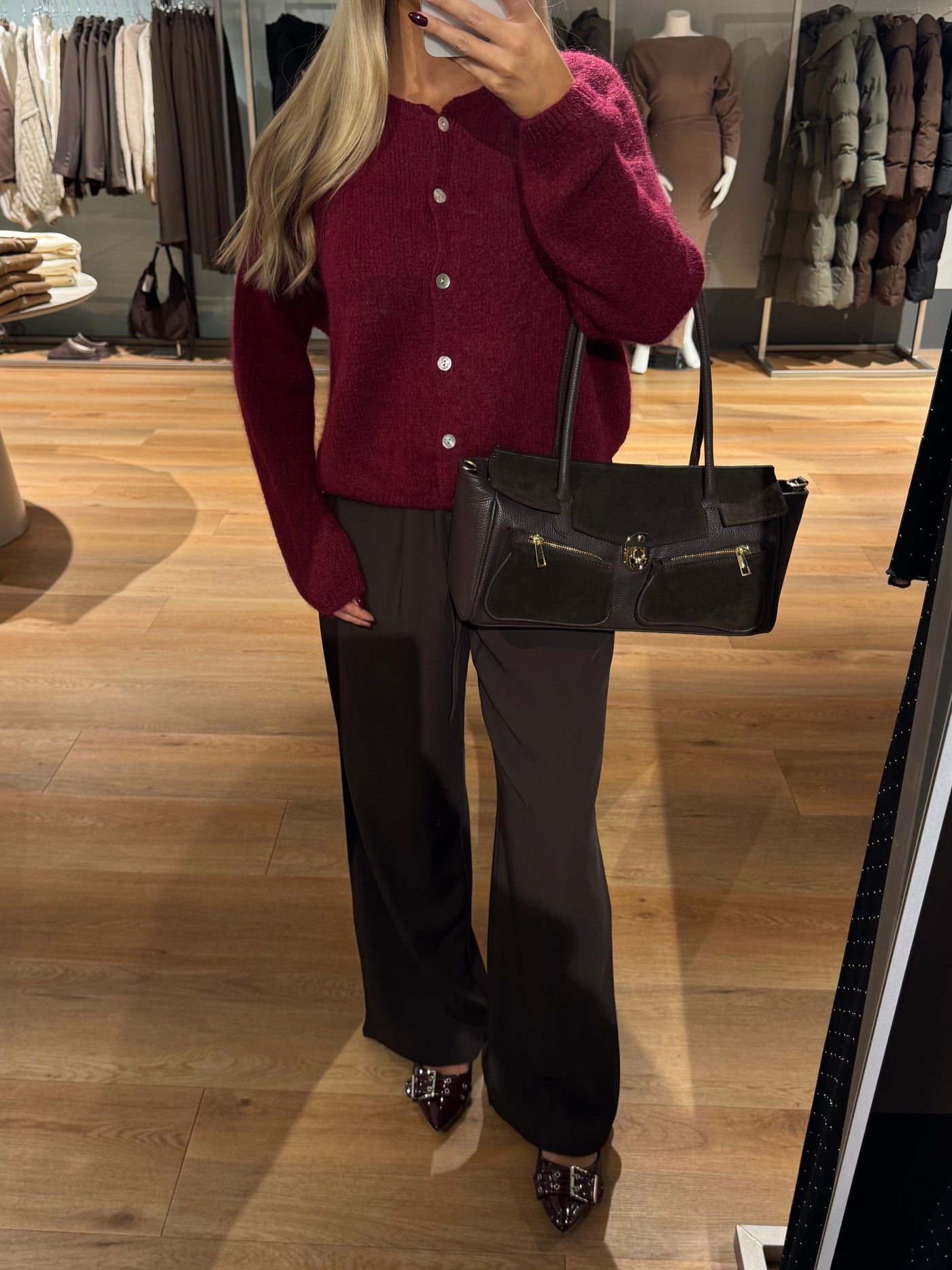 Victoria cardigan bordeaux FORUDBESTILLING