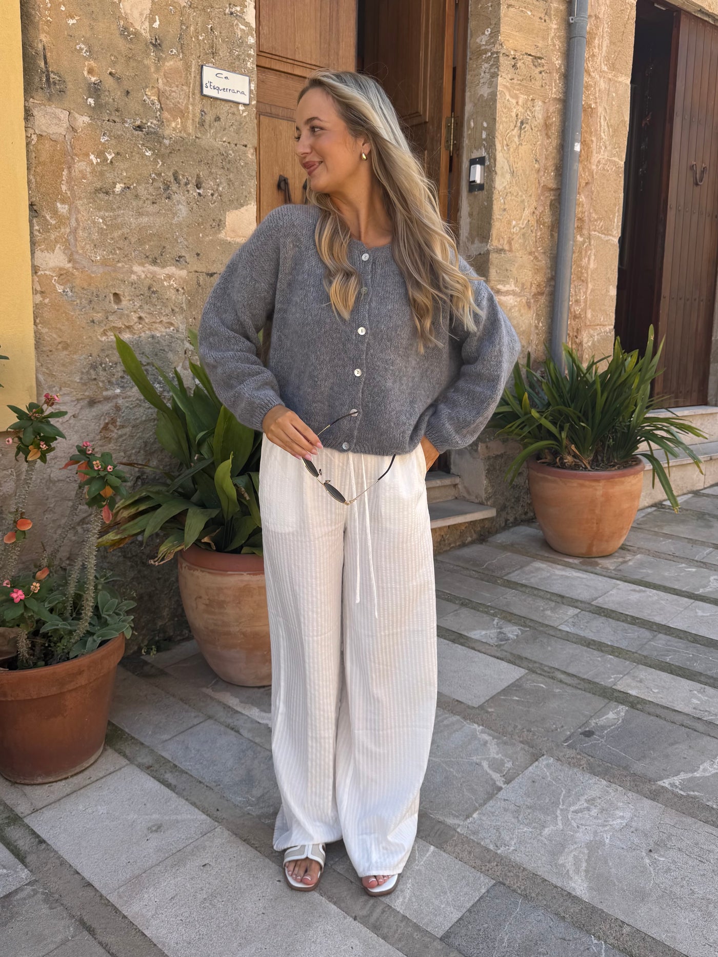 Victoria cardigan lysegrå