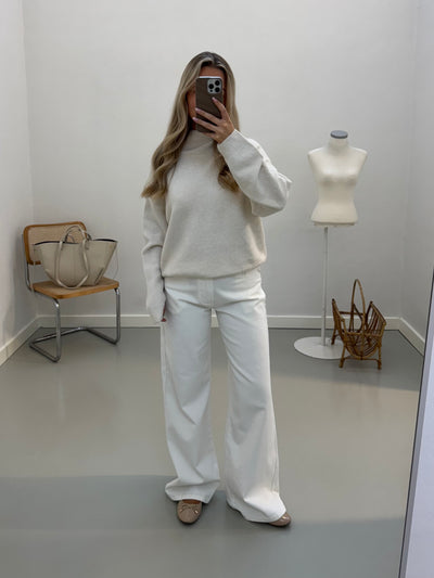 Michelle striktrøje beige