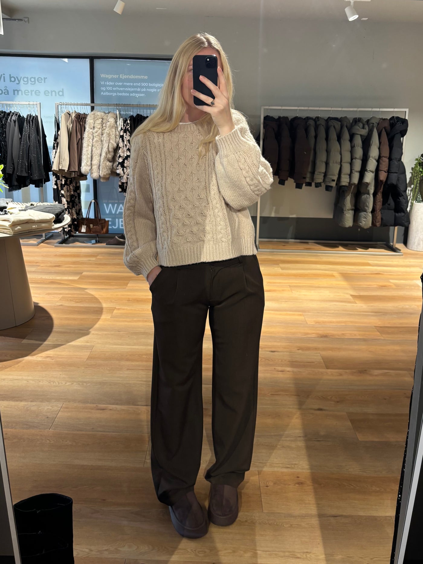 Marie bukser mørkebrun tall