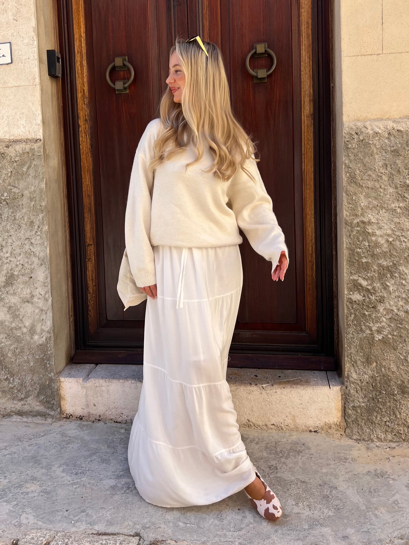 Michelle striktrøje beige