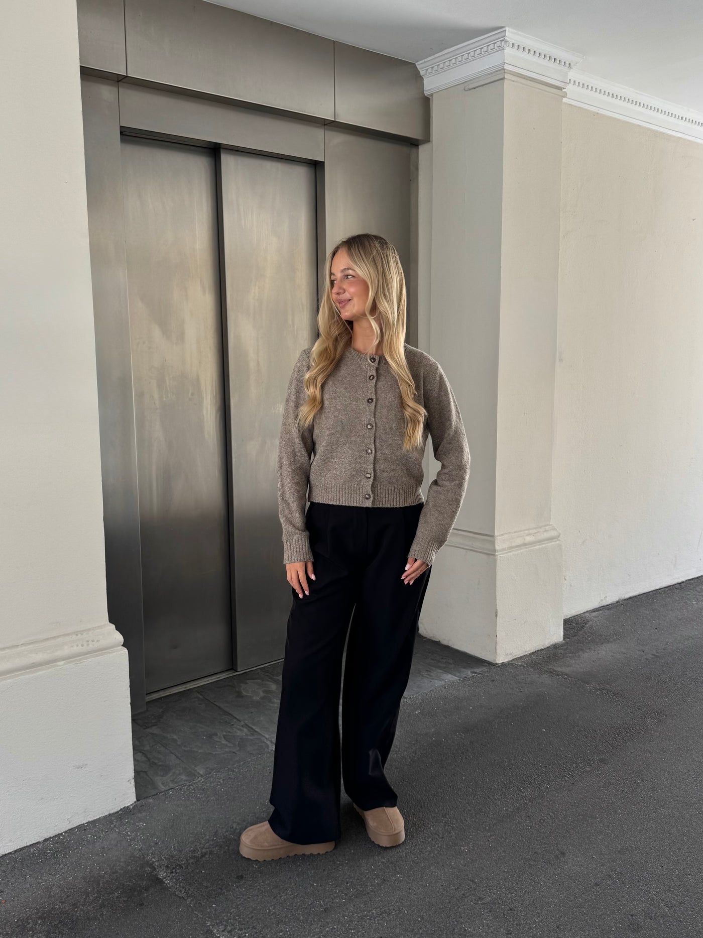 Sage cardigan brun