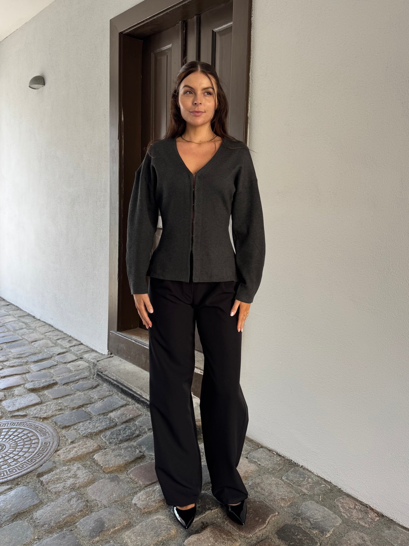 Mikela bluse mørkegrå