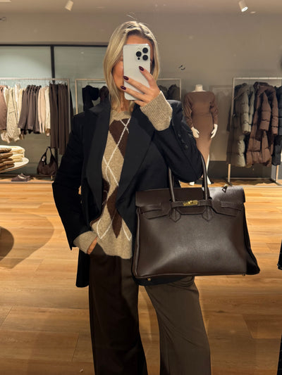 Amalie striktrøje brun