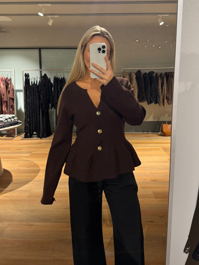 Serena bluse mørkebrun