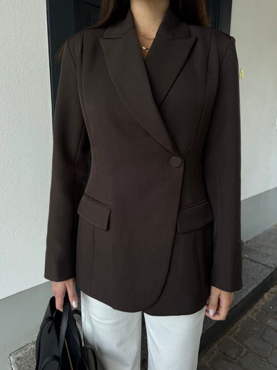 Naja blazer mørkebrun FORUDBESTILLING