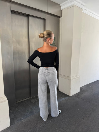 Freya jeans straight Lysegrå