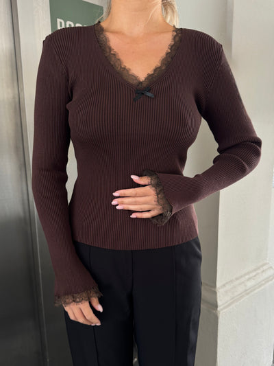 Natalie bluse mørkebrun