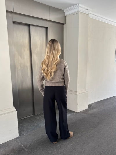 Sage cardigan brun