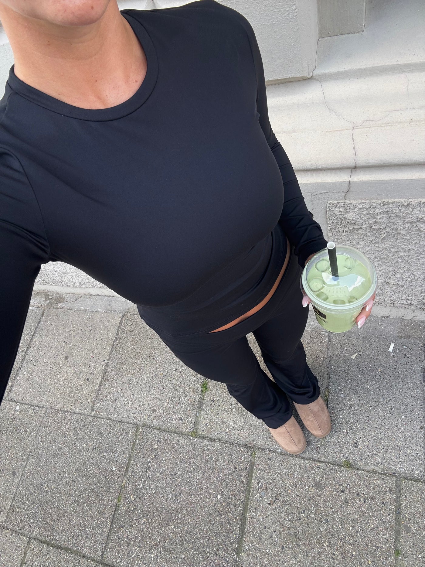 Line leggings sort