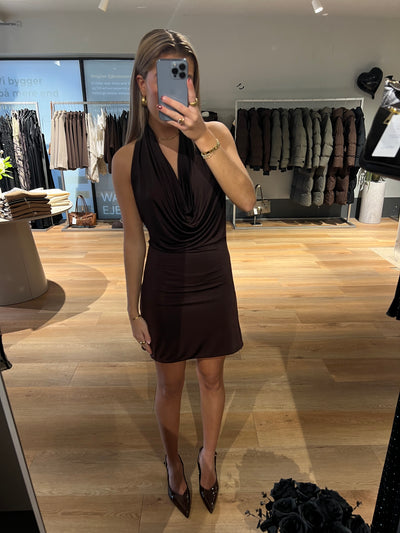 Yasmin kjole mørkebrun