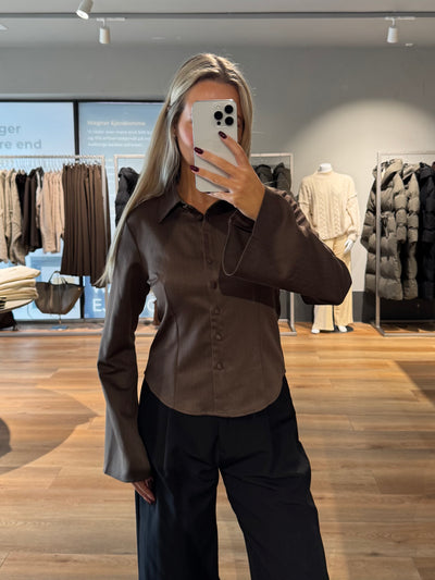 Celine skjorte mørkebrun