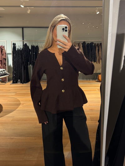 Serena bluse mørkebrun