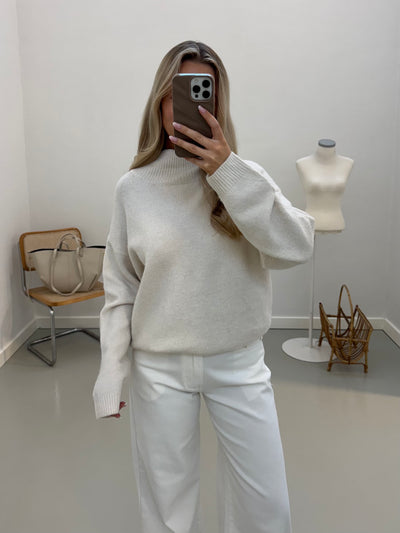 Michelle striktrøje beige