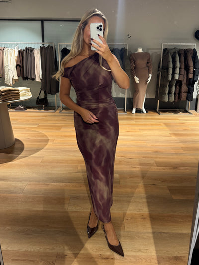 Selma kjole bordeaux FORUDBESTILLING