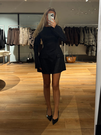 Ophelia glimmerkjole sort